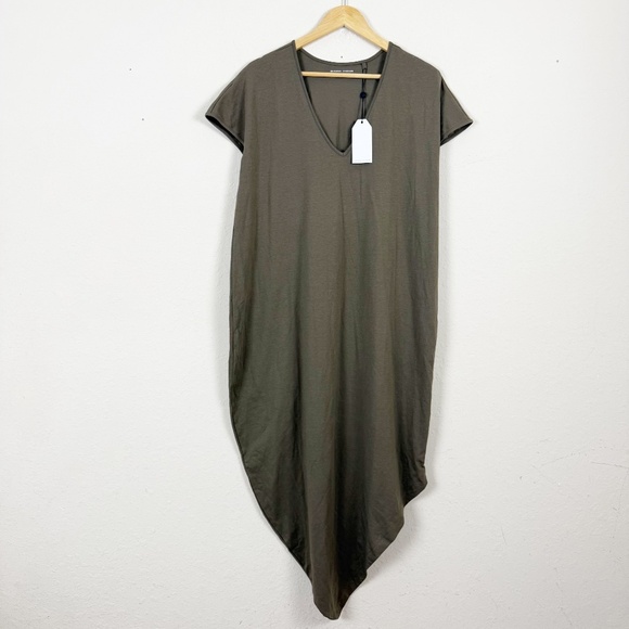 Universal Standard Dresses & Skirts - Universal Standard Iconic Geneva Cotton Green Asymmetrical Dress Size XS (10-12)